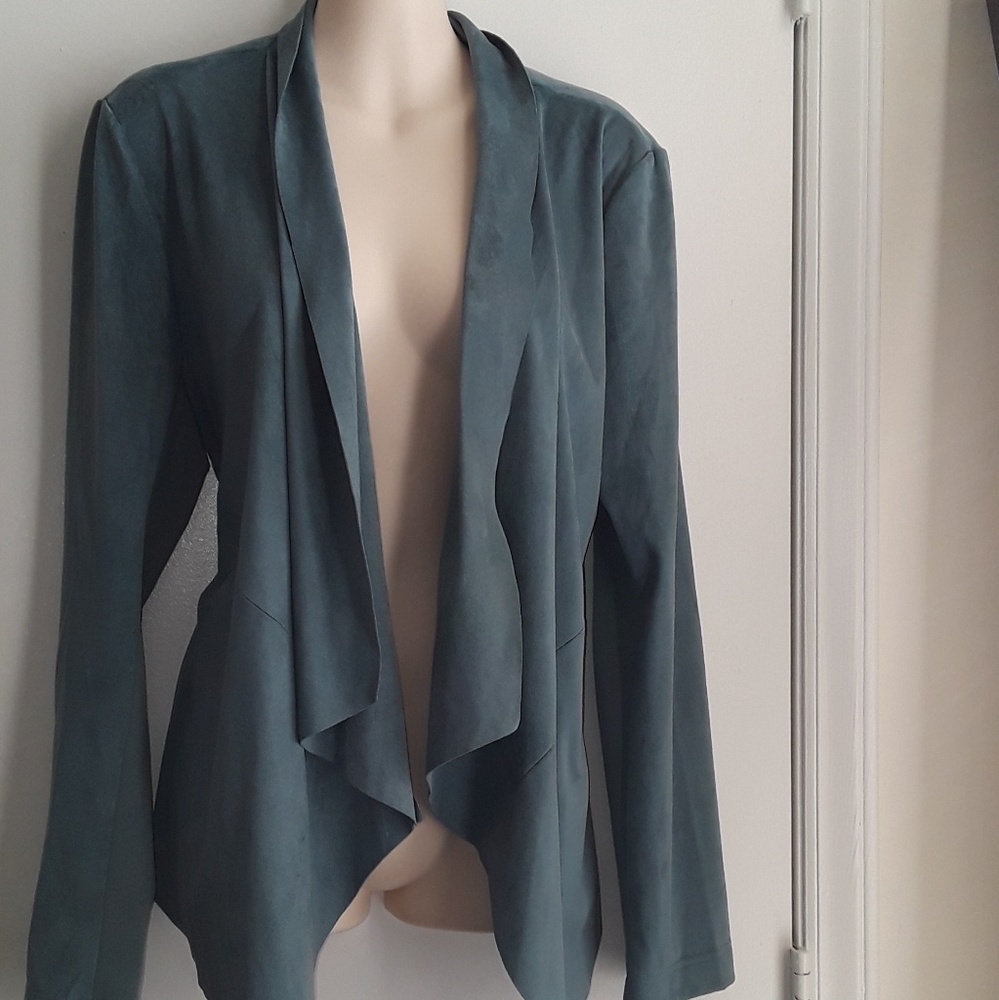 Beautiful Blue Draped Jacket Large
